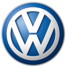 The VW logo of the dealership we work with.